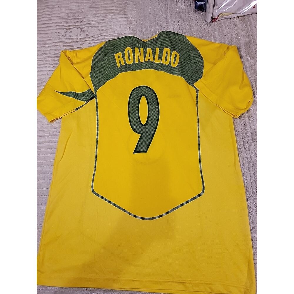 Cristiano Ronaldo Brasil Soccer Jersey Mens Size Large Futbol Shirt Adult Brazil